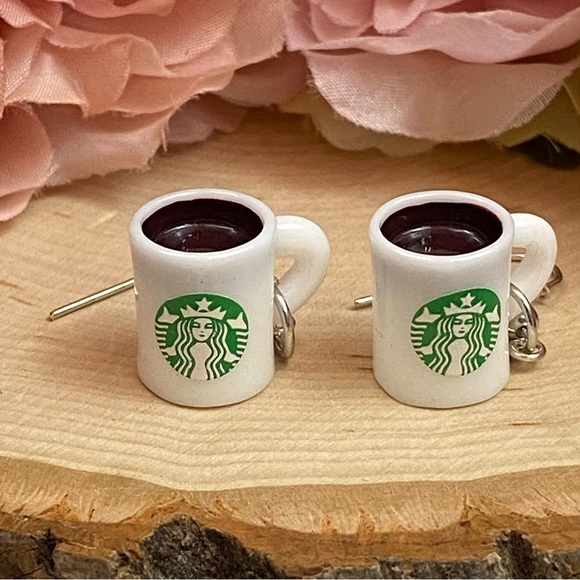 Starbucks Coffee Cup Dangle Earrings - Picture 5 of 10